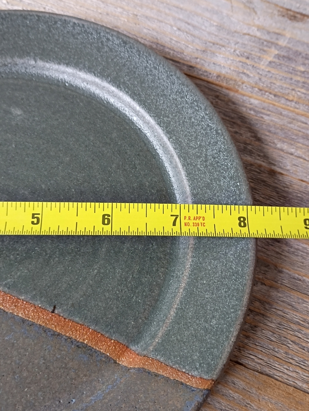 8" Handmade Ceramic Plate - Picture 3 of 3